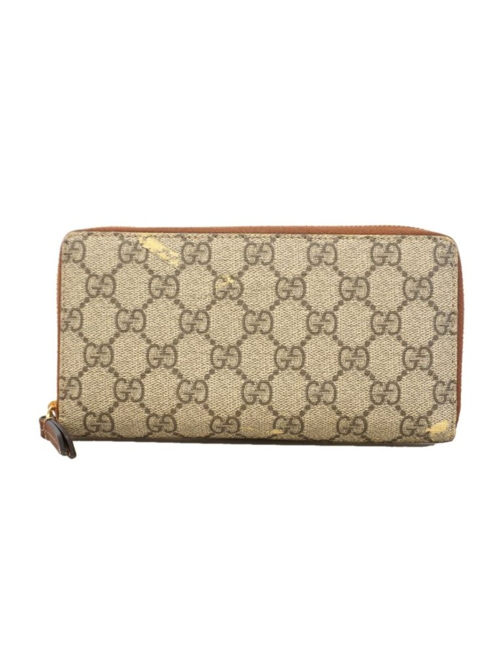 Gucci Wallet GG Supreme Brown Gold